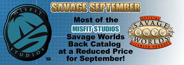 Misfit Studios Savage September banner for Savage Worlds