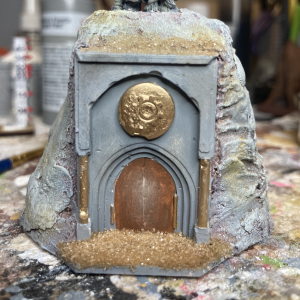 Dwarf Shrine Door Details and Pre-Gold Wash